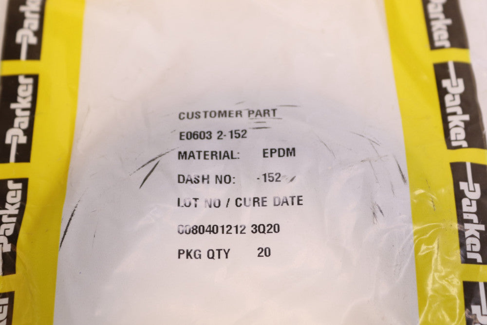 (20-Pk) Parker Ethylene O-Ring Black 3.237" ID E0603 2-152