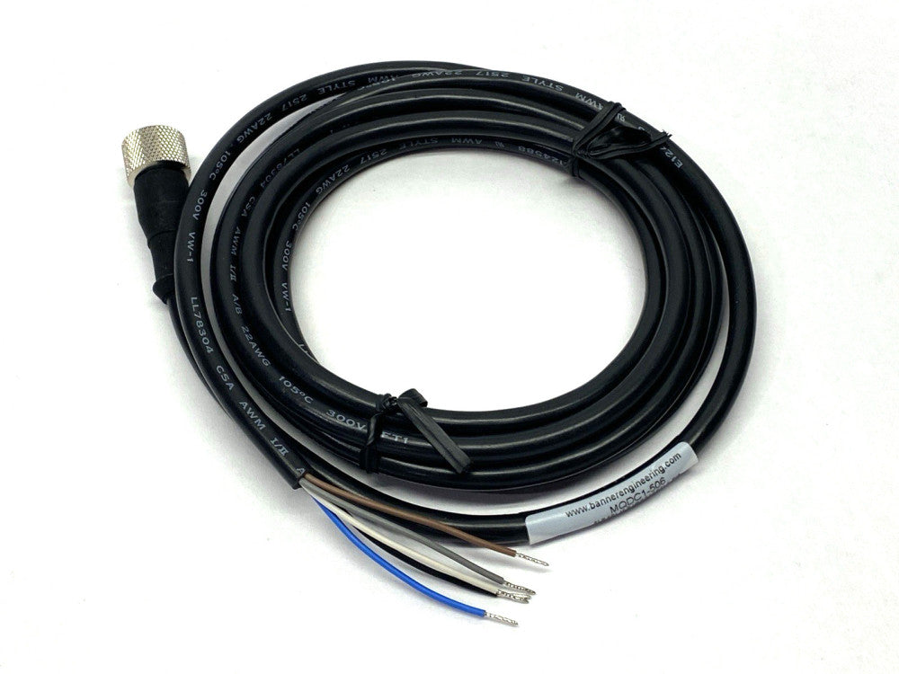 Banner MQDC1-506 Single-Ended Cable Female M12 Connector 5-Pin 5m 51127