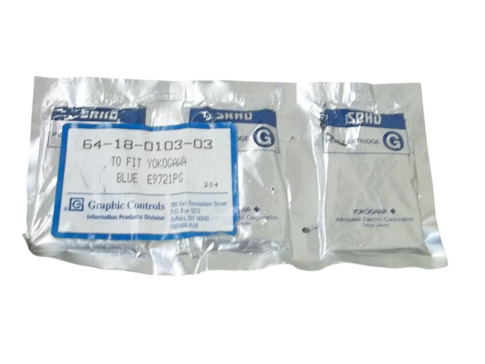 LOT OF 3 GRAPHIC CONTROLS 64-18-0103-03 PEN CARTRIDGE BLUE NSMP