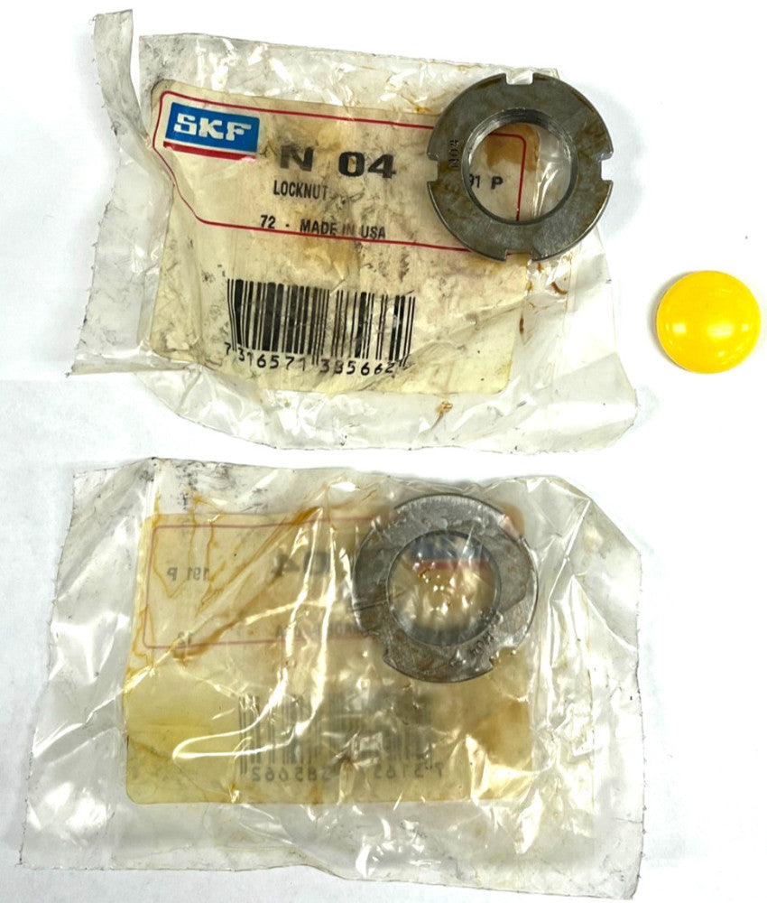 SKF N04 LOCKNUTS THREAD SIZE 0.781-32" OD 1.3750" FD 1.1250 LOT OF 2