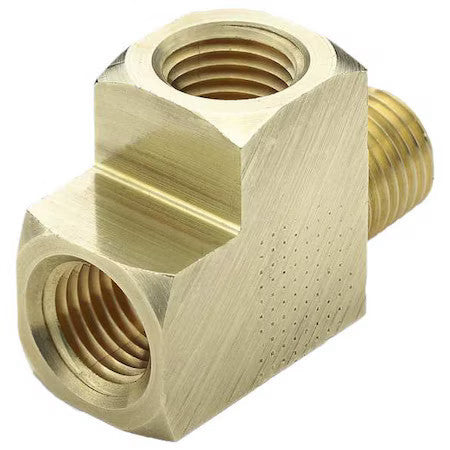 Parker 2225P-2 Extruded Street Tee Brass Street Tee, 1/8 In Female Npt X 1/8 In