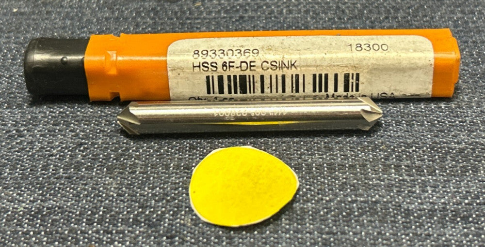 HERTEL COUNTERSINK 89330369 1/4" DIAMETER 6 FLUTE 90° HSS