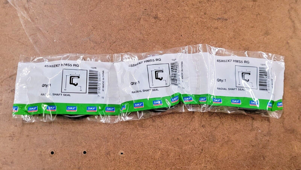 Lot of 3 SKF HMS5 RG 45x62x7 mm Oil Seals