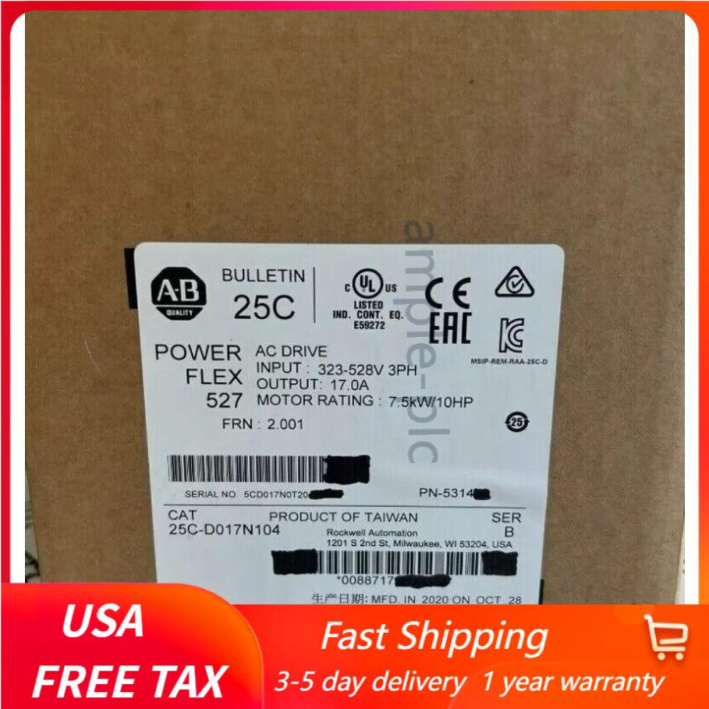 Brand New 25C-D017N104 AB PowerFlex 527 AC Drive 7.5KW 10HP In Box US Free Tax