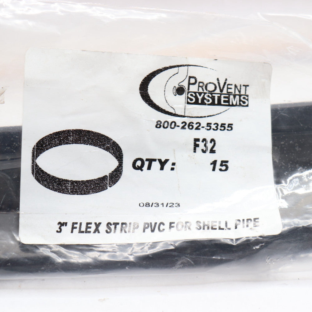 (15-Pk) Provent Flex Strip PVC 3" F32 for Shell Pipe