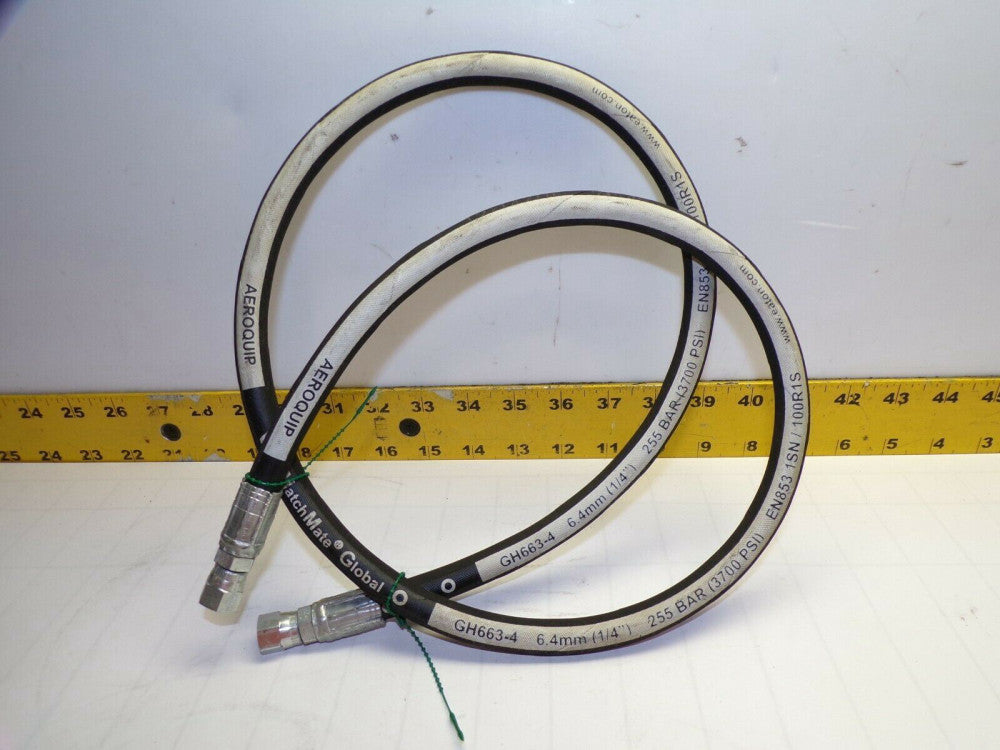 NEW EATON MATCHMATE HYDRAULIC HOSE 1/4" FNPT x 1/4" FNPT 3700 PSI GH663-4