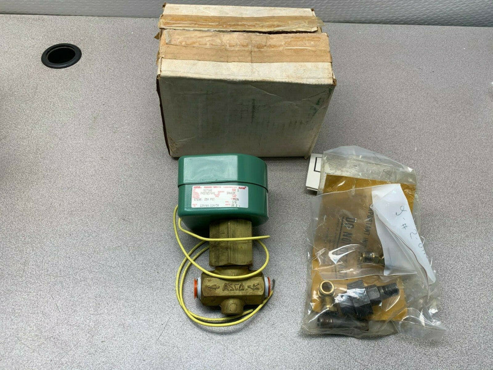 NEW ASCO RED HAT 3/8″ 250#STEAM NC SOLENOID VALVE 8271A2