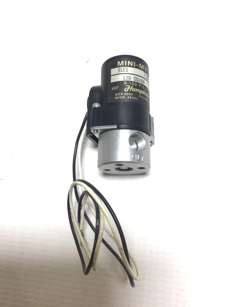 Humphrey Mini-Myte 31E1 Solenoid Valve 0-100PSIG 120V 50/60Hz
