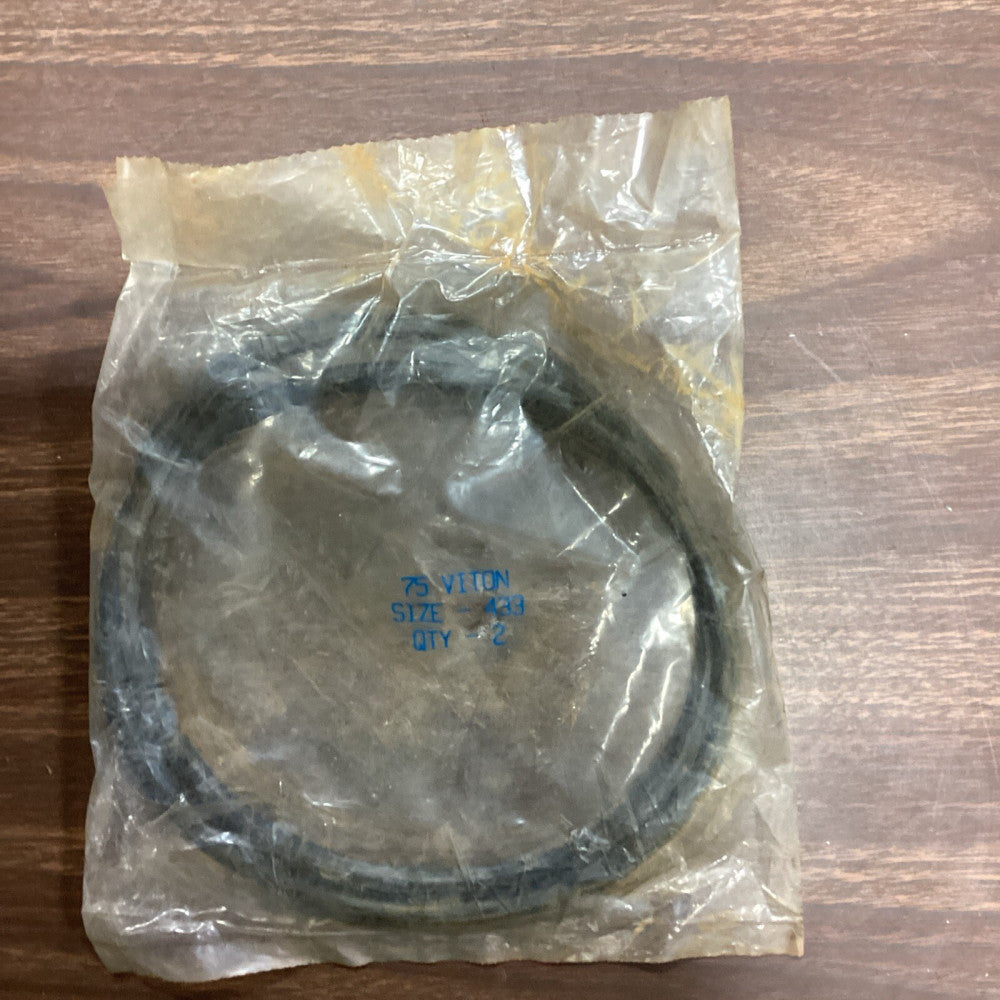 Viton 75 Black O-rings Size 433, 2 Pack