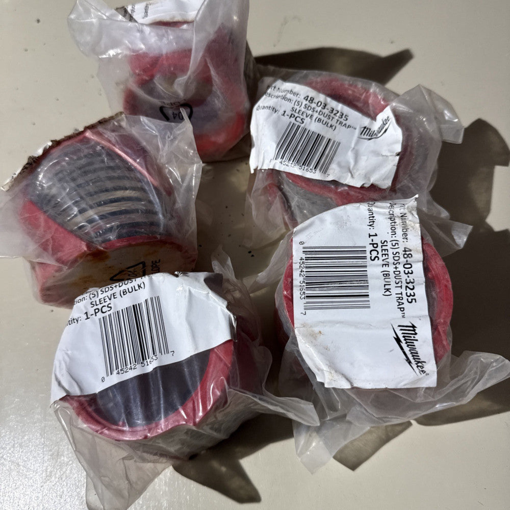 lot of 5 Milwaukee 48-03-3235 SDS+ DUST TRAP Replacement Sleeve
