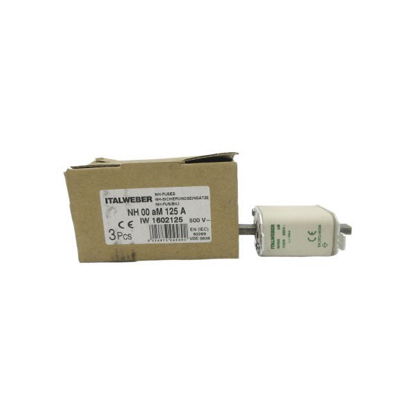 ITALWEBER 1602125 NH00AM125A 500V 125A (PKG OF 3) NSMP
