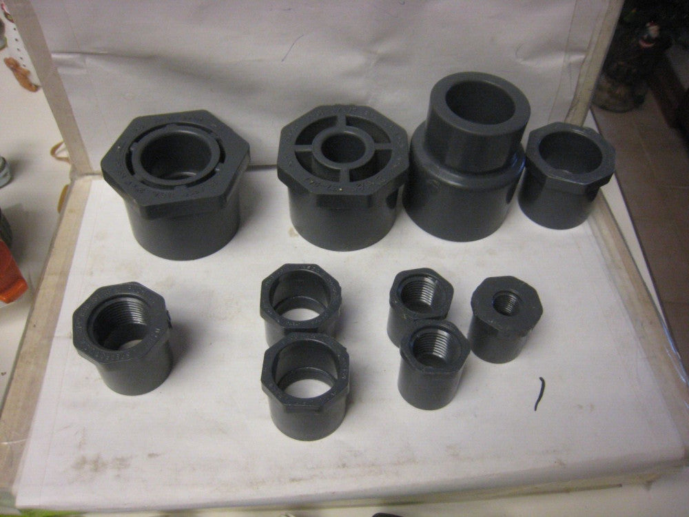 10 Misc. Spears/Charlotte SCH80 Fittings Reducing Bushings 2x1 & 2x1/2 x smallr