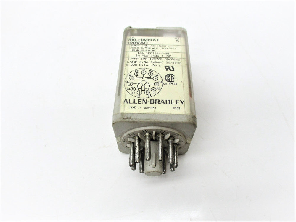 ALLEN BRADLEY 700-HA33A1 SER. A 120V 10A UNMP