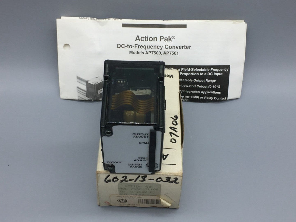 ACTION PAK/INVENSYS MDL-7500-5110S DC TO FREQUENCY CONVERTER