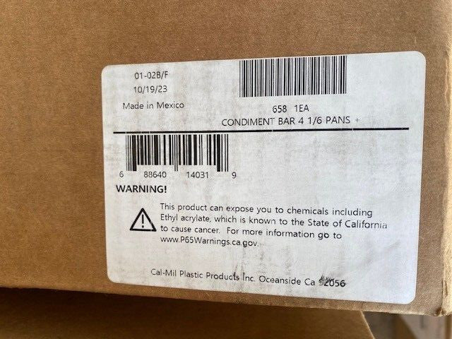 Cal-Mil 658 Condiment Bar with Sneeze Guard - 14"W (NEW)