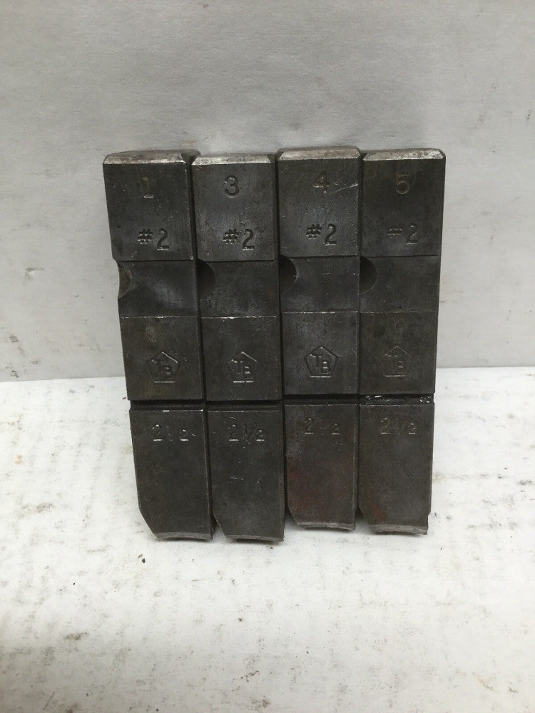 TB #2 Pipe Dies 2 1/2” 1, 3, 4, & 5 (Missing #2)