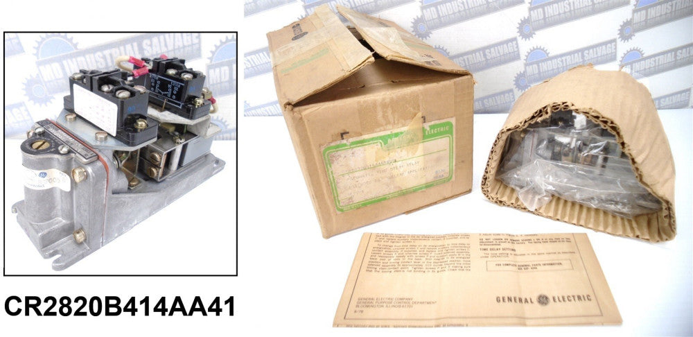 NEW General Electric - CR2820B414AA41 - TIME DELAY RELAY Pneumatic 115/125VDC