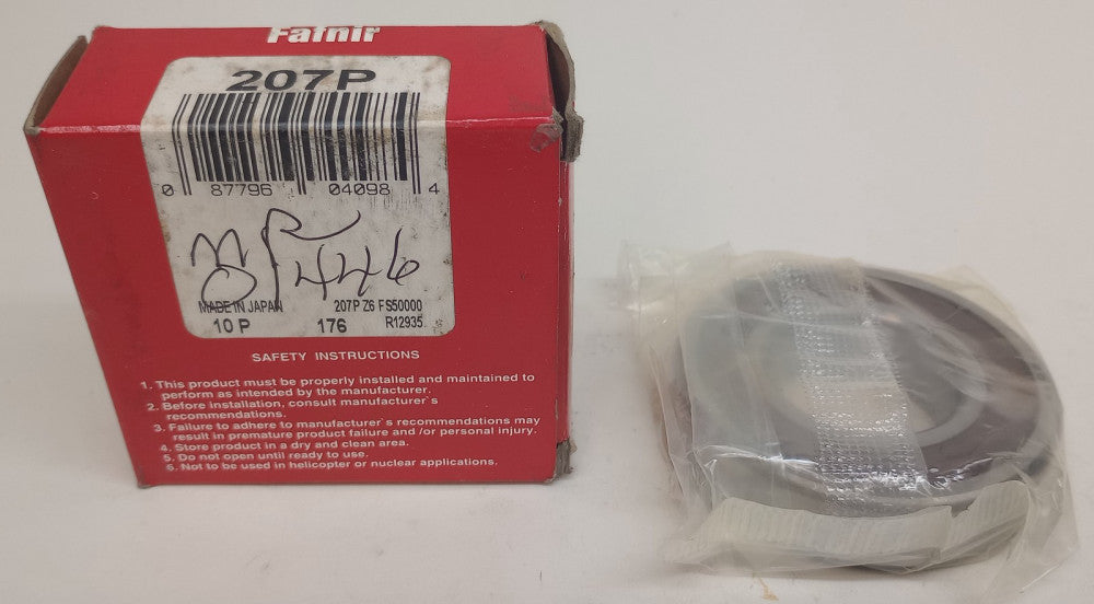 Fafnir 207P Z6 FS50000 Ball Bearing 35mm ID X 72mm OD X 17mm Width Single Sealed