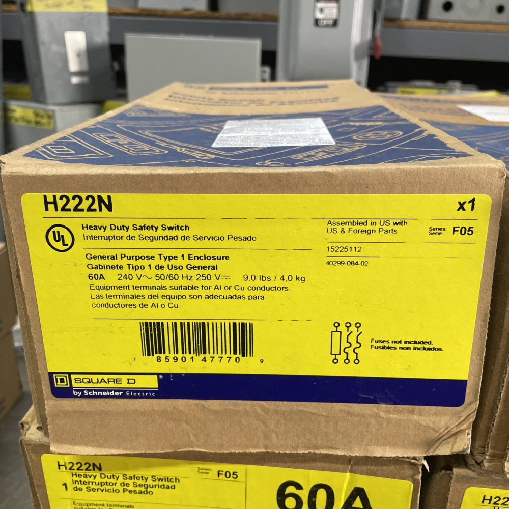 Square Heavy Duty Safety Switch H222N 60A