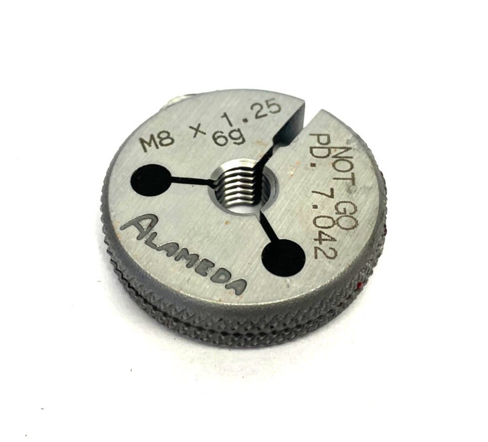 Alameda M8 x 1.25-6G Threaded Ring Gauge NOT GO PD 7.042