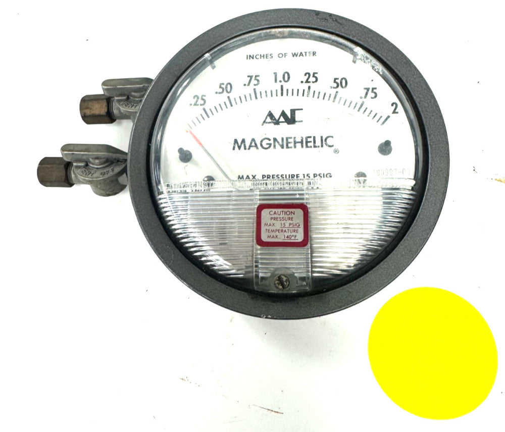 DWYER MAGNEHELIC DIFFERENTIAL PRESSURE GAUGE W16S 0-2" 15 PSIG MAX