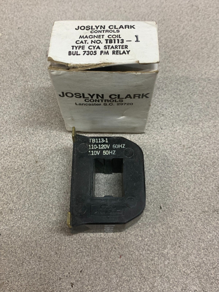 NEW IN BOX JOSLYN CLARK 110/120V. MAGNET COIL TB113-1
