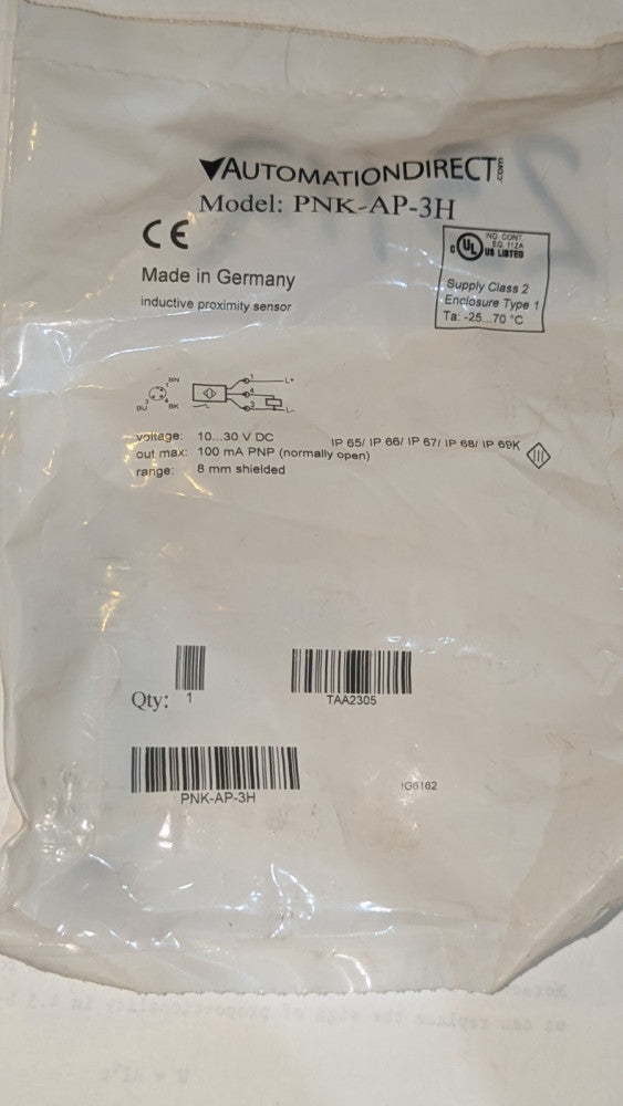 Automation Direct Inductive Proximity Sensor PNK-AP-3H New & Sealed