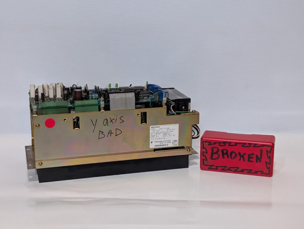 Yaskawa Electric Servopack CACR-IR1OSB, NP-D3770, JH-403DH & JH-404BR, FOR PARTS
