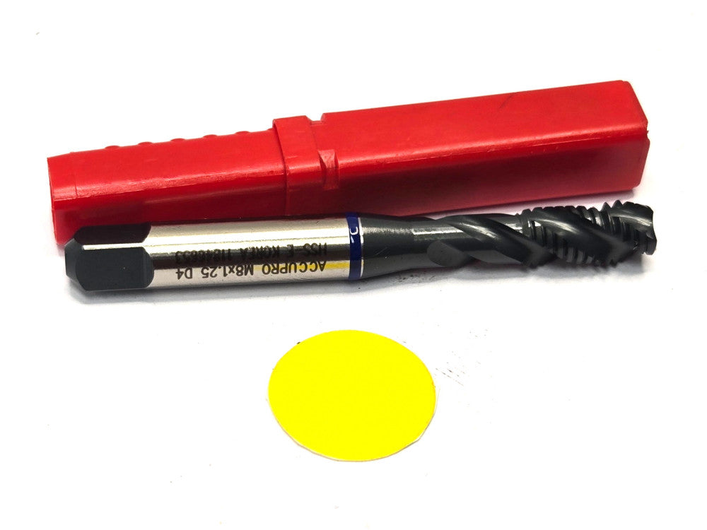 ACCUPRO M8X1.25 SPIRAL FLUTE MODIFIED BOTTOMING CHAMFER TAP D4