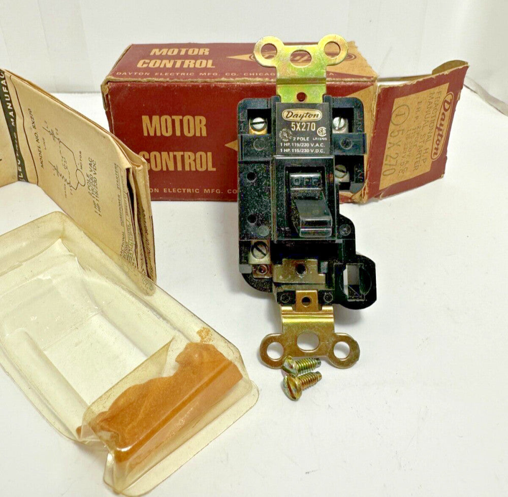 Dayton 5X270 Fractional H.P. Manual Starter 2-Pole 1HP