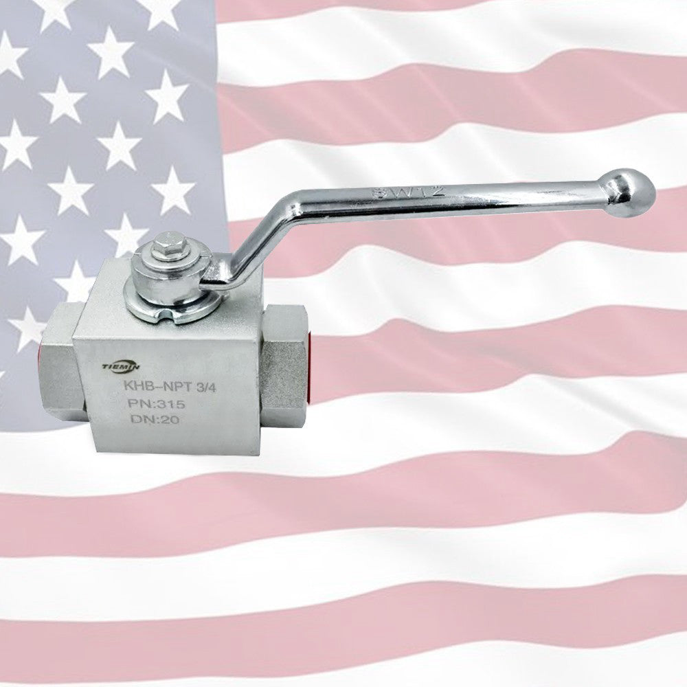 3/4Inch NPT 7250 PSI 2 way High Pressure Hydraulic Steel Ball Valve