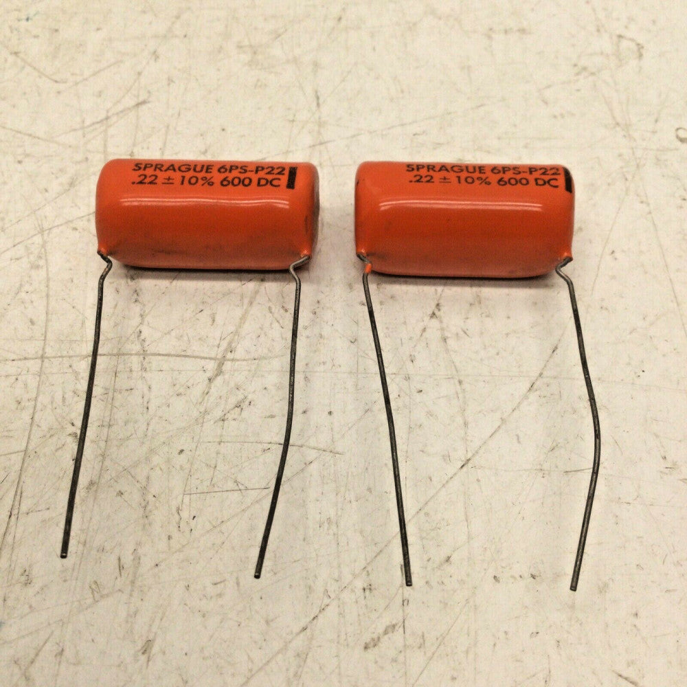 SPRAGUE 6PS-P22 Capacitor .22+/- 10% 600VDC (LOT of 2)