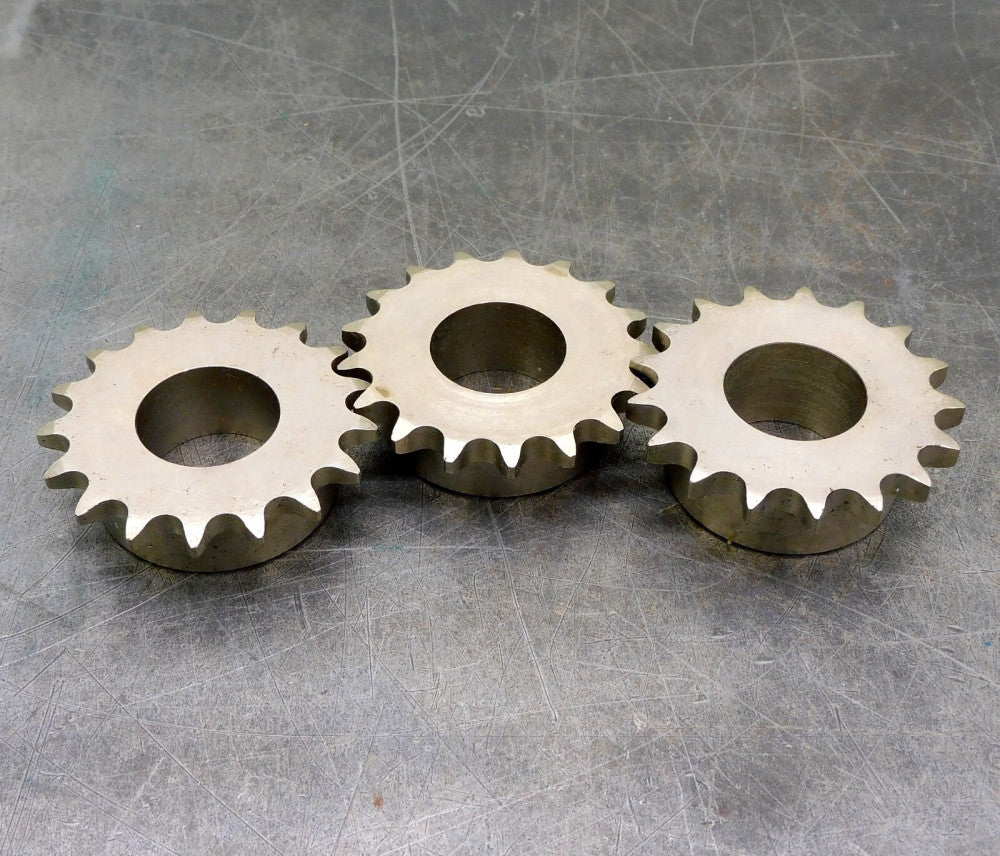 Martin 40B17 Roller Chain Sprocket 1-1/4" Bore #40 17 Teeth Lot of Three (3)