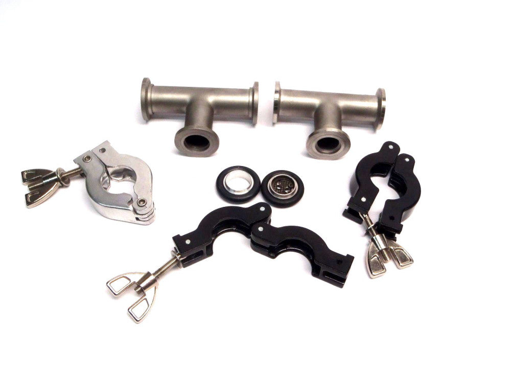 2x 1/2" Metal Tee 3" w/ 3x Tri Clamps