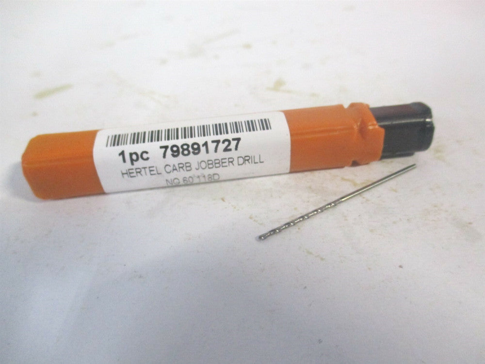 (79891727) #60 3/4" x 1-1/2" OAL 118° Solid Carbide Straight Jobber Drill