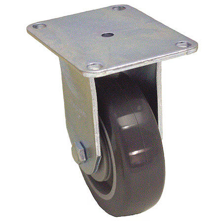 Zoro Select P12r-Up060d-P2 Plate Caster,Rigid,Polyurethane,7 1/4"H