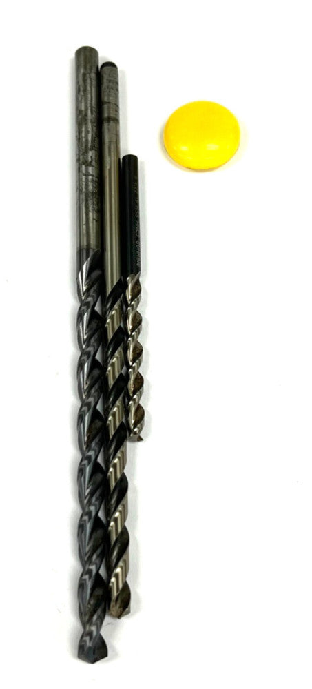 ASSORTMENT OF DRILL BITS CUT DIA 1/4, 7/32" & 3/16" LOT OF 3