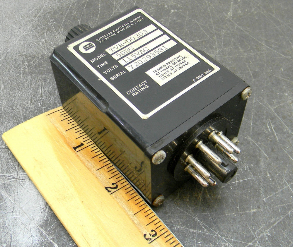 Syracuse Electronics Corp TVR-00303 5 Sec 115 Vac Timer