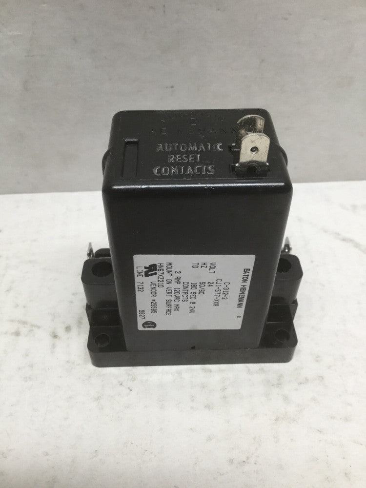 EATON Heinemann C-312-2 Electric Circuit Breaker, 24V, 50/60Hz, 3 AMP 120VAC