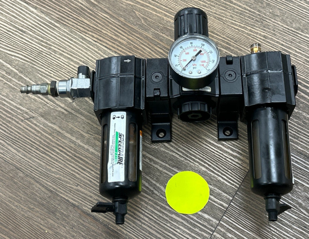 SPEEDAIRE FRL UNIT REGULATOR 4ZM19A AIR LINE FILTER 4ZL40A LUBICATOR 4ZL81A