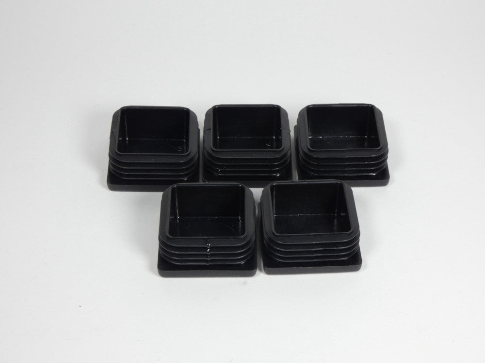 *Lot of 5* 420-5293 Black Square Tube Plug 40mm x 40mm - NEW Surplus!