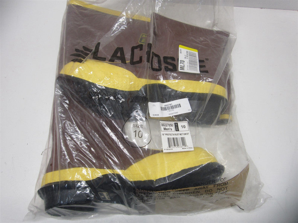 LaCrosse Men's Size 10 16 Inch Protecta Met SM Steel Toe Work Boot