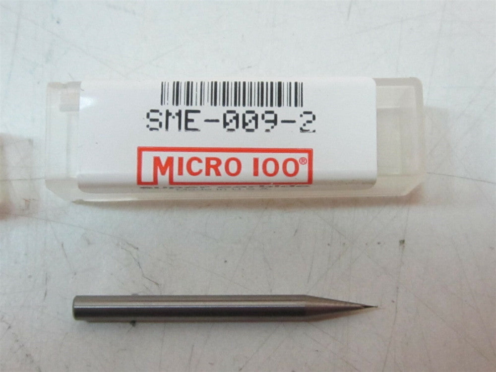 Micro 100 C2 SME-009-2 Carbide 0.0090" X 1/8" X 0.0130" X 1-1/2" End Mill New