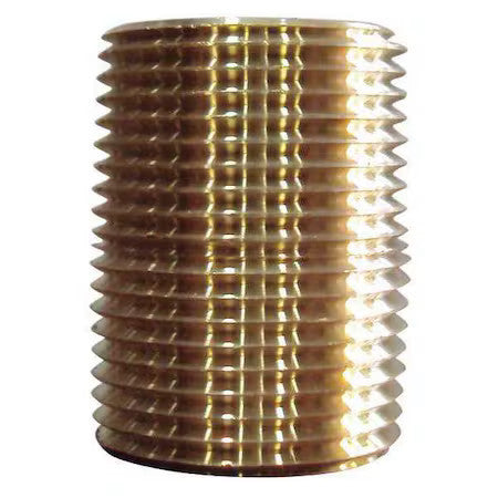 Zoro Select 6Azd6 1/4" Mnpt X 7/8" Tbe Brass Close Pipe Nipple Pk10