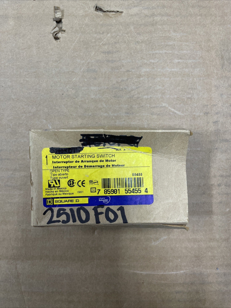 Square D 2510FO1 FHP 16A Manual Starter 115-277VAC -NO ORIGINAL BOX