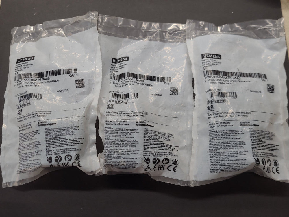 Lot Of 3 Siemens 3SU1550-0AA10-0AA0 Metal Switch Holders