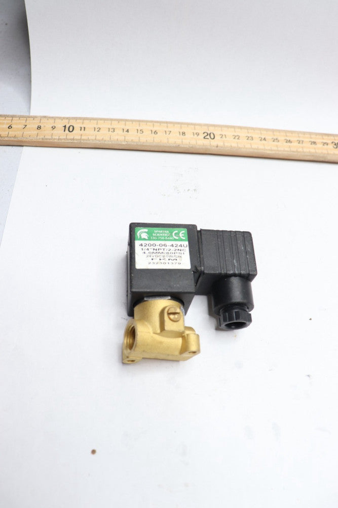 Spartan Solenoid Valve1.6mm/525 PSI 24VDC 10W 1/4" NPT 4200-06-424U
