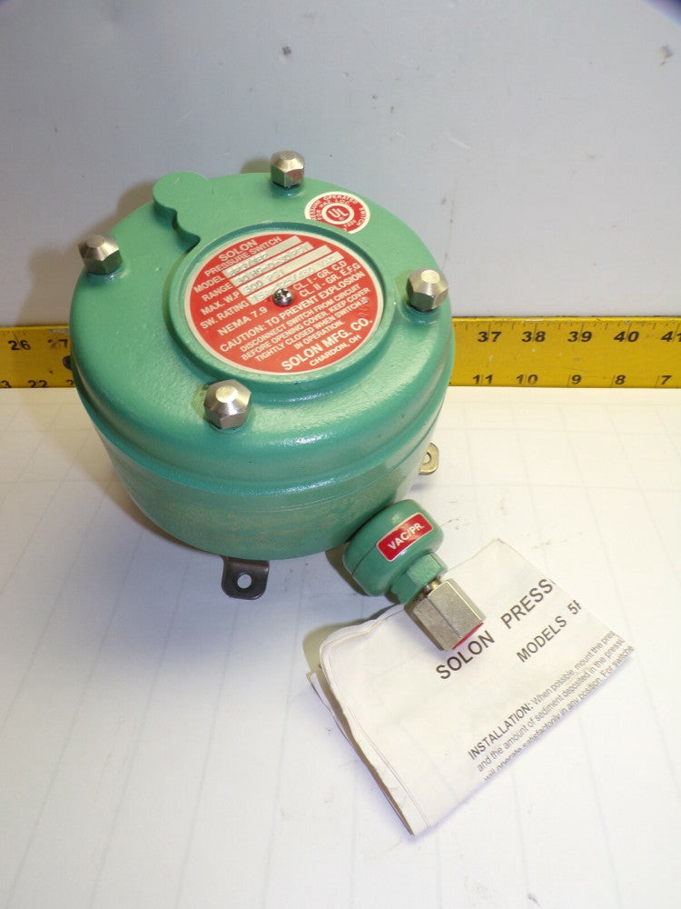 NEW SOLON PRESSURE SWITCH 125/480 VAC 15 AMP 300 PSI 6PSX1B2