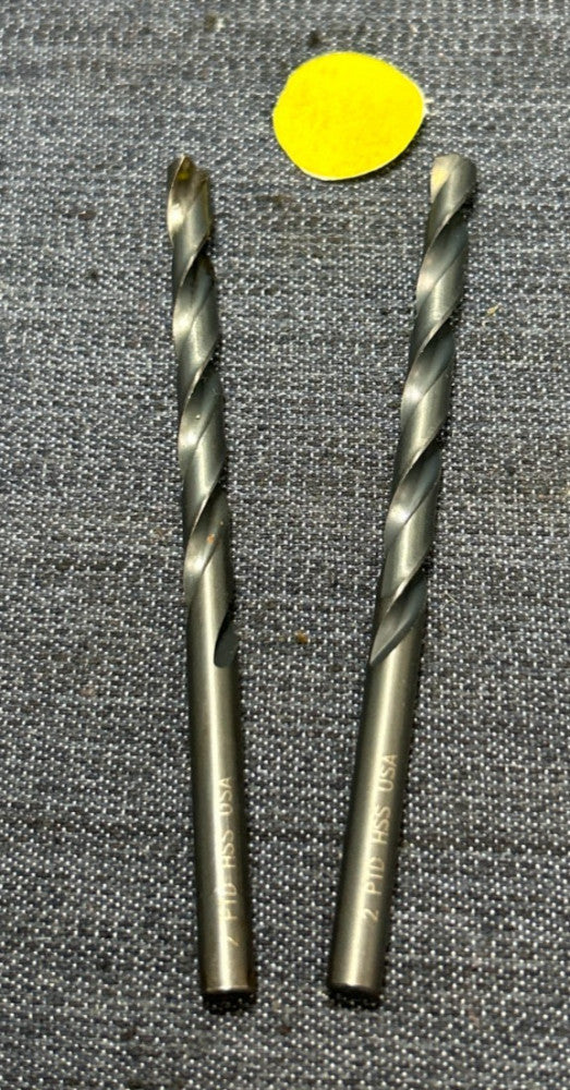 PRECISION TWIST HSS 2 FLUTE DRILL BIT #2 LOT OF 2