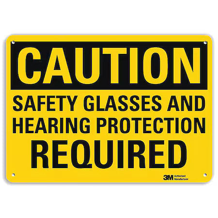 Lyle U4-1641-Ra_10X7 Safety Sign,Hearing Protection,7 In. H